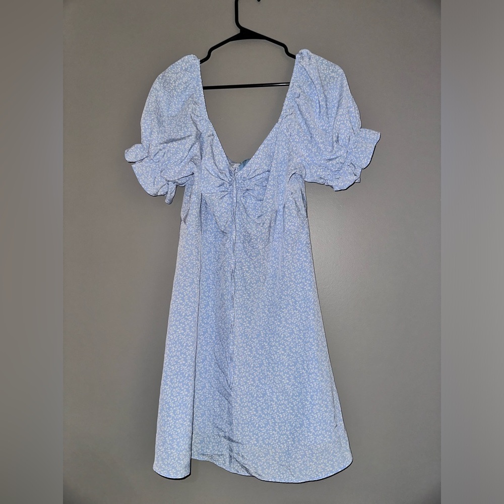 Blue Floral Women's Dress